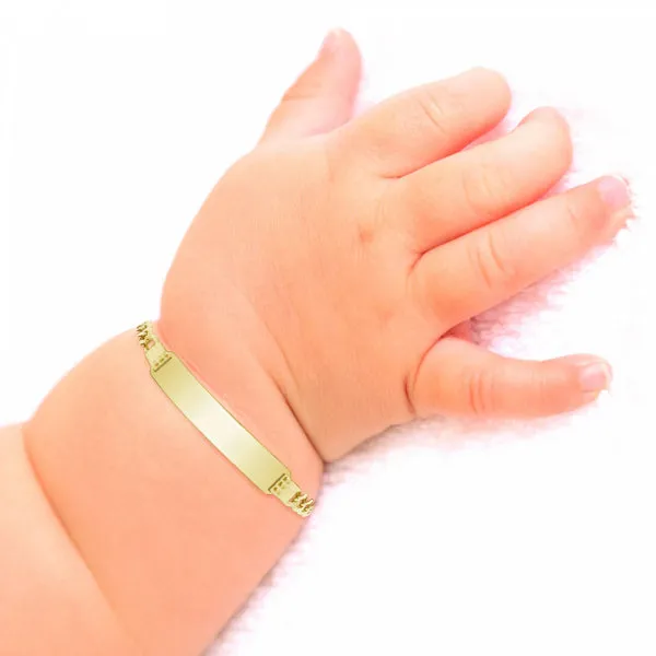 10K Yellow Gold Solid Pave Two-Tone Cuban Link ID Bracelet