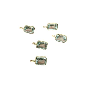 14k Green Aquamarine Charm Pendant