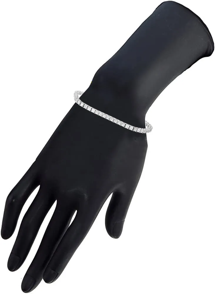 5 cttw Diamond Classic Tennis Bracelets in 10K White Gold