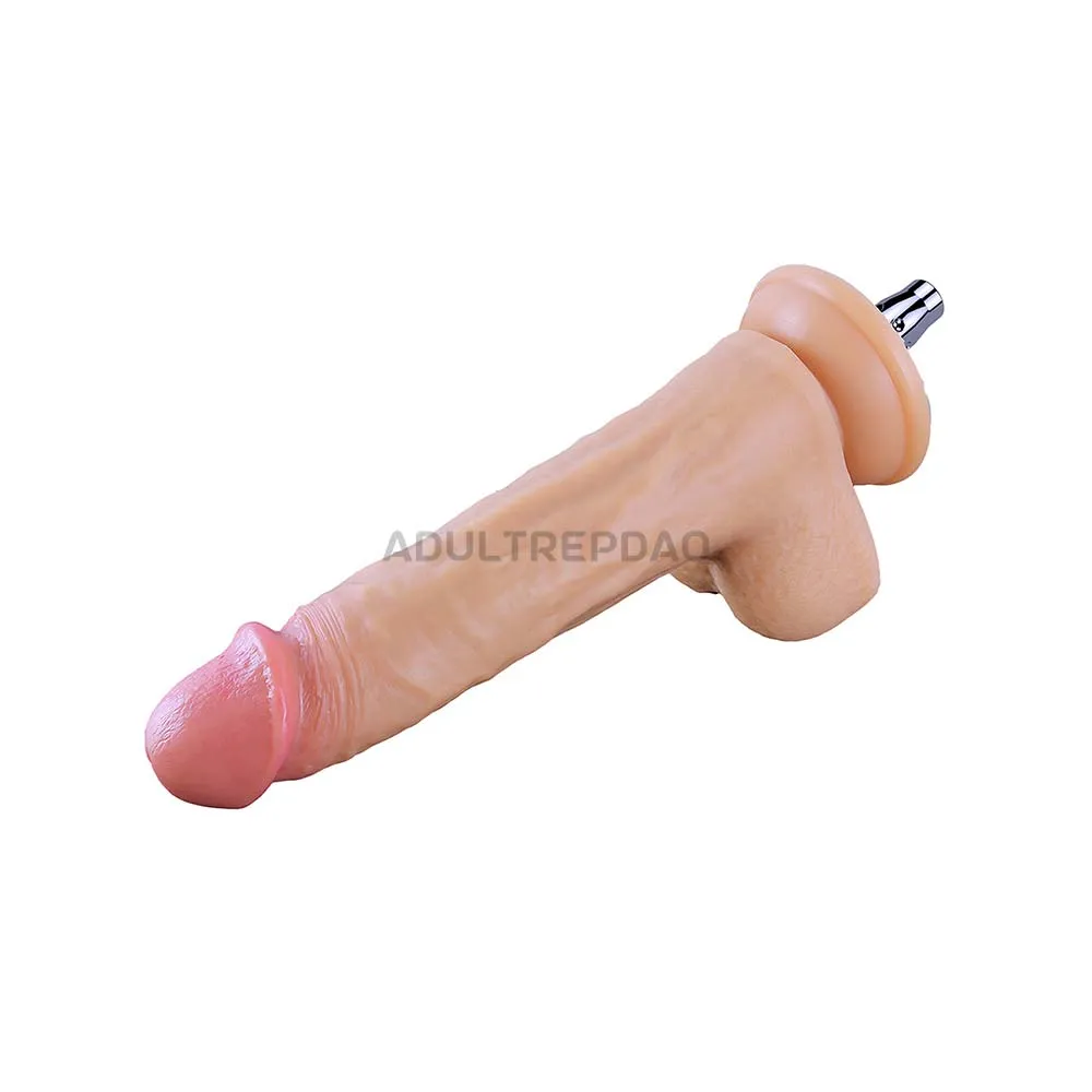 7.87-inch Dual Density Realistic & Erect Silicone Dildo Attachment for Lustti Sex Machines