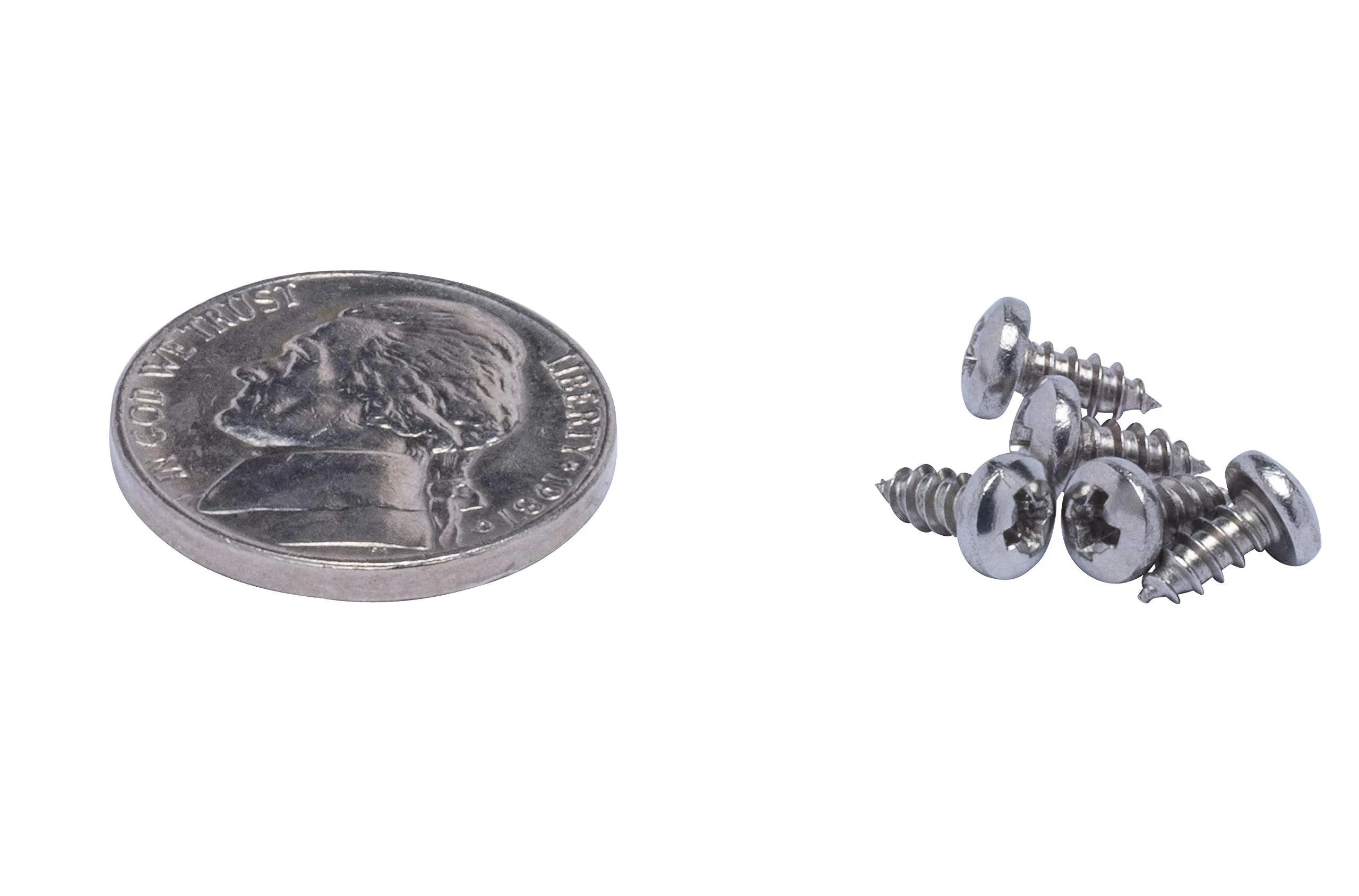 8 X 2" Stainless Pan Head Phillips Wood Screw, (50pc), 18-8 (304) Stainless Steel Screws