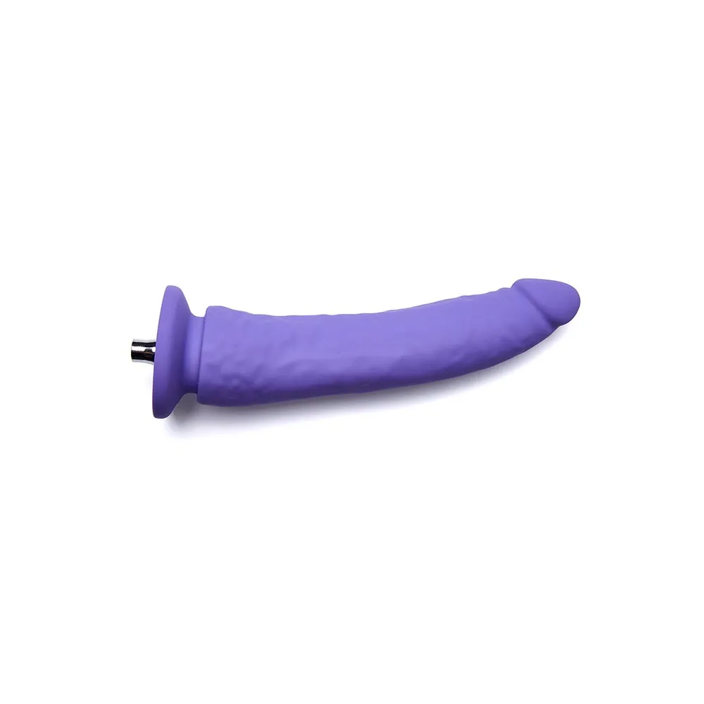 8.07-inch Slightly Curved Firm Silicone Dildo Attachment for Lustti Sex Machines