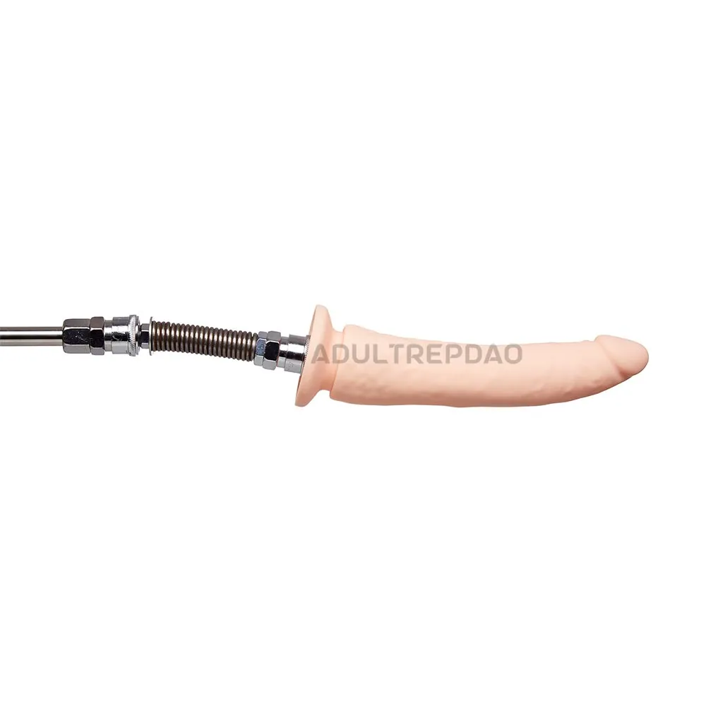 8.07-inch Slightly Curved Firm Silicone Dildo Attachment for Lustti Sex Machines