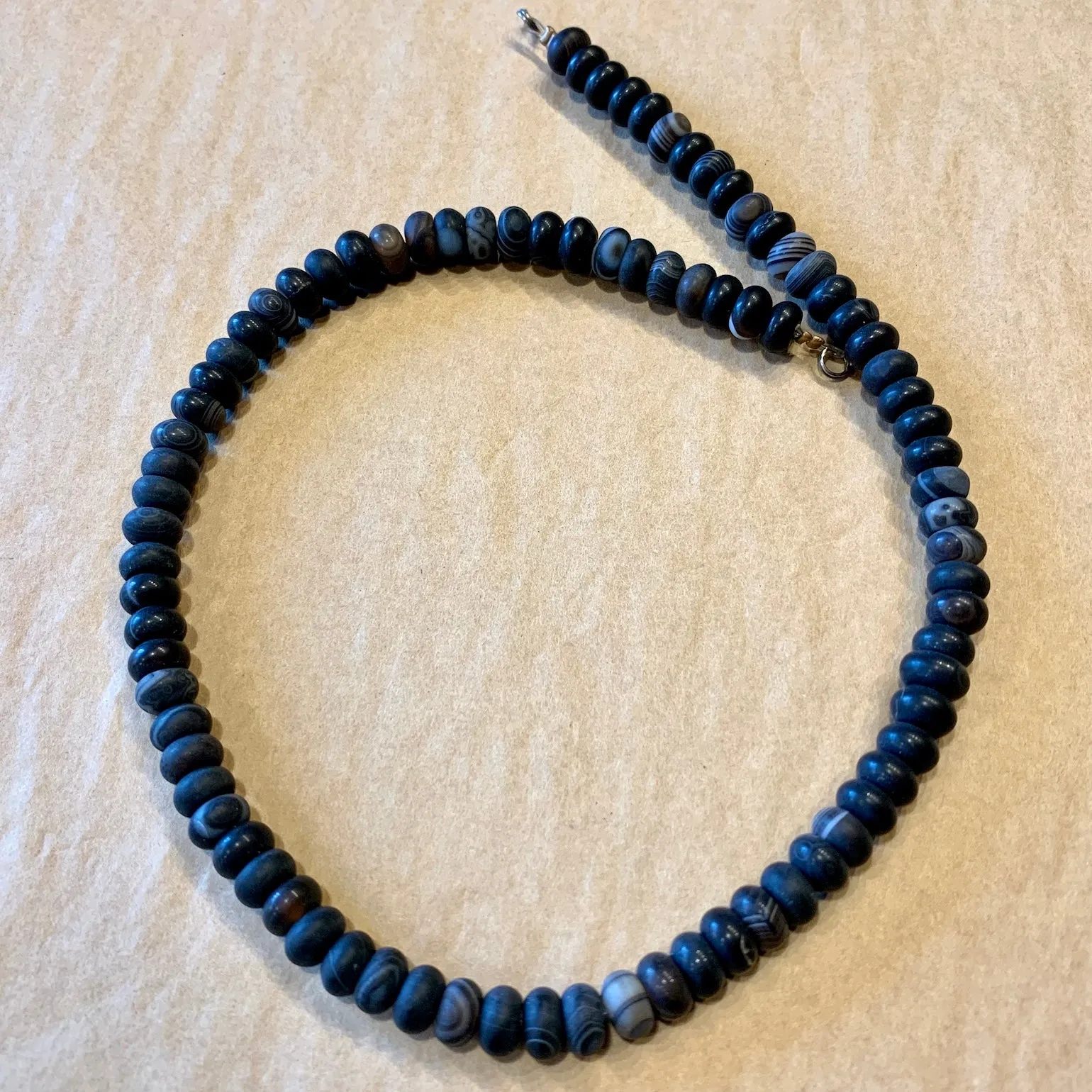 8mm Striped Agate Rondelles, Afghan