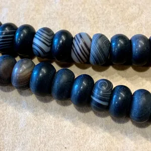 8mm Striped Agate Rondelles, Afghan