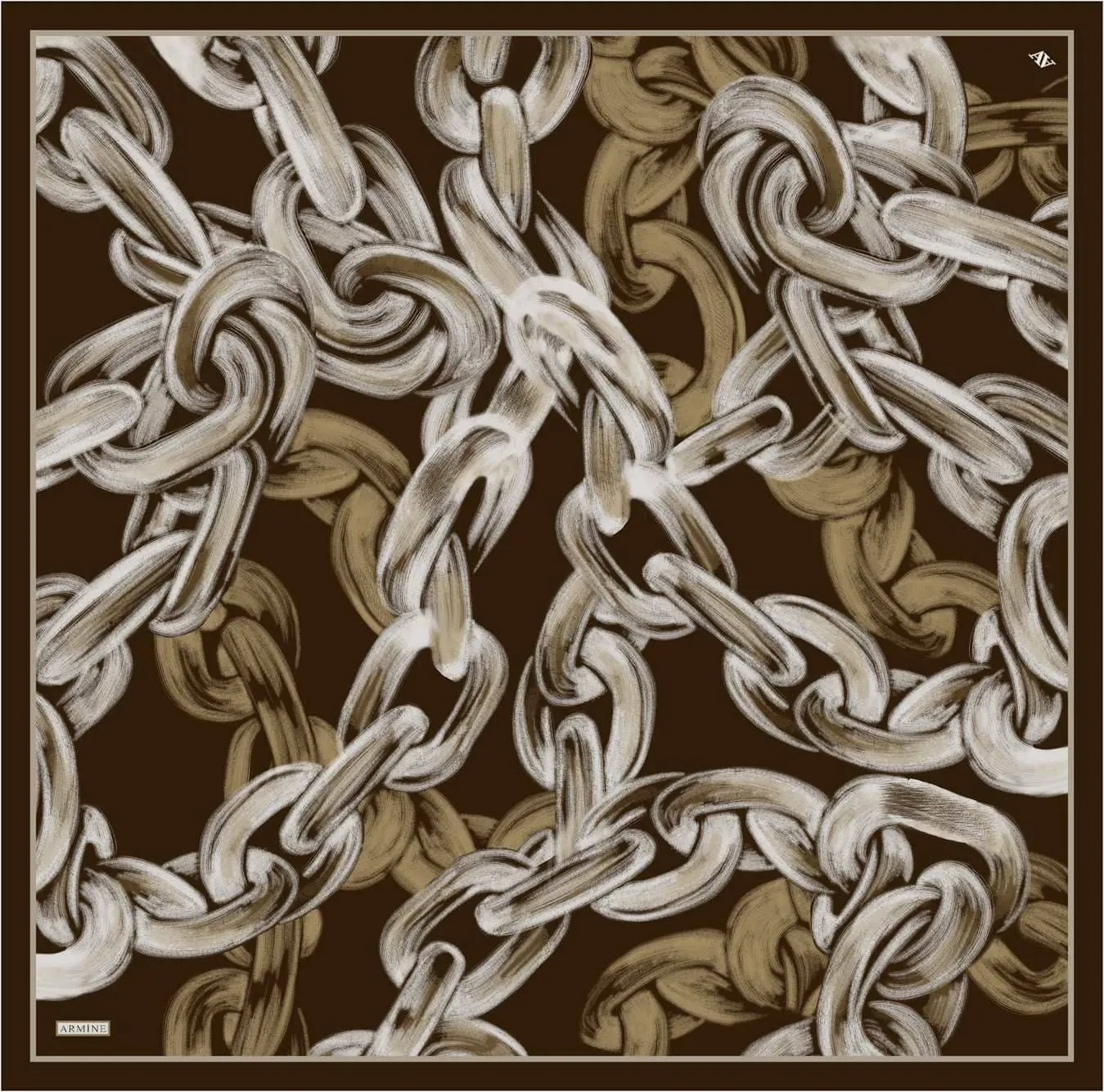 Armine Chain Mirage Silk Scarf #3