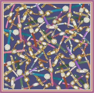 Armine Timepiece Classic Silk Scarf #5