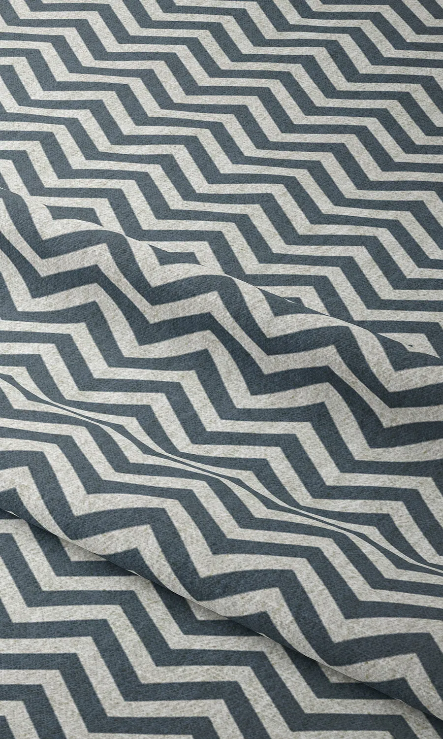 'Bayadere' Chevron Print Window Blinds (Petrol Blue/ White)
