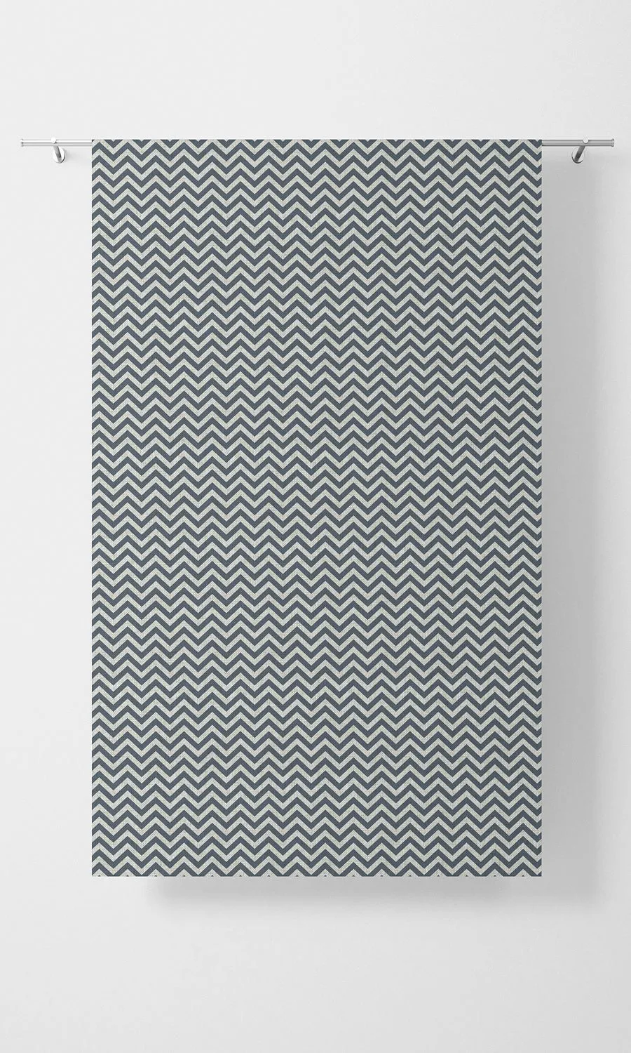 'Bayadere' Chevron Print Window Blinds (Petrol Blue/ White)