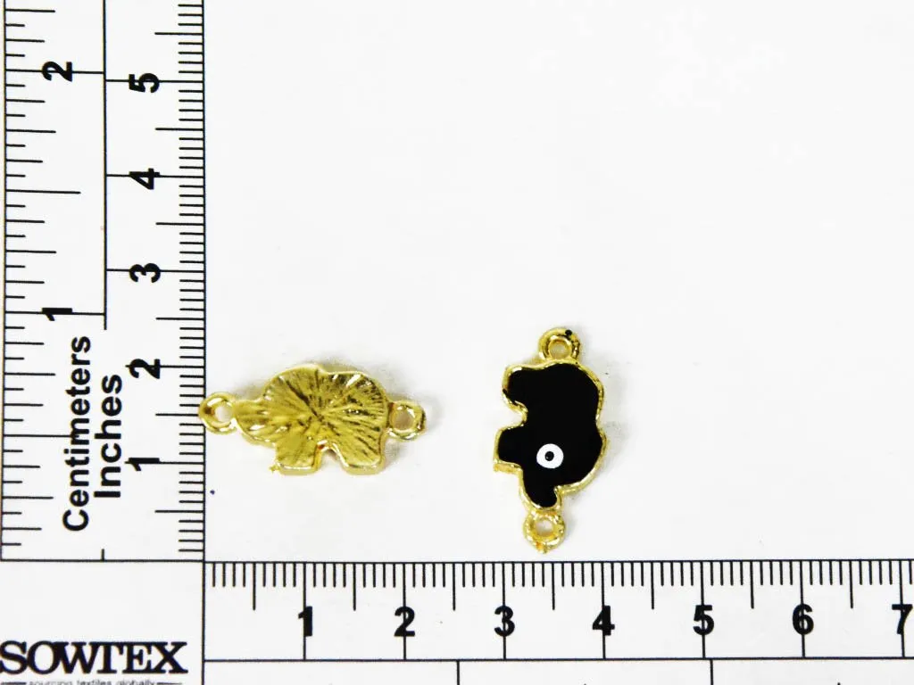 Black Elephants Designer Metal Charms