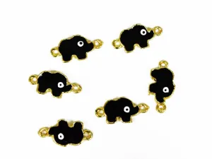 Black Elephants Designer Metal Charms