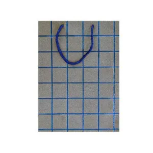Blue Glitter Grid Gift Bag ( Case of 96 )