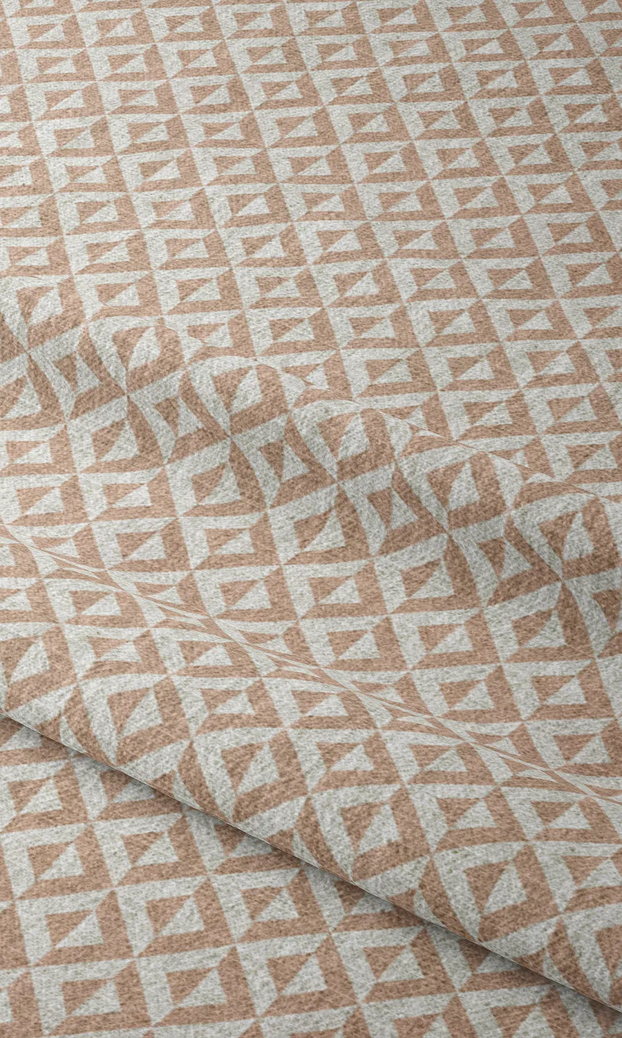 'Bolzano' Modern Geometric Print Shades (Blush Pink/ White)