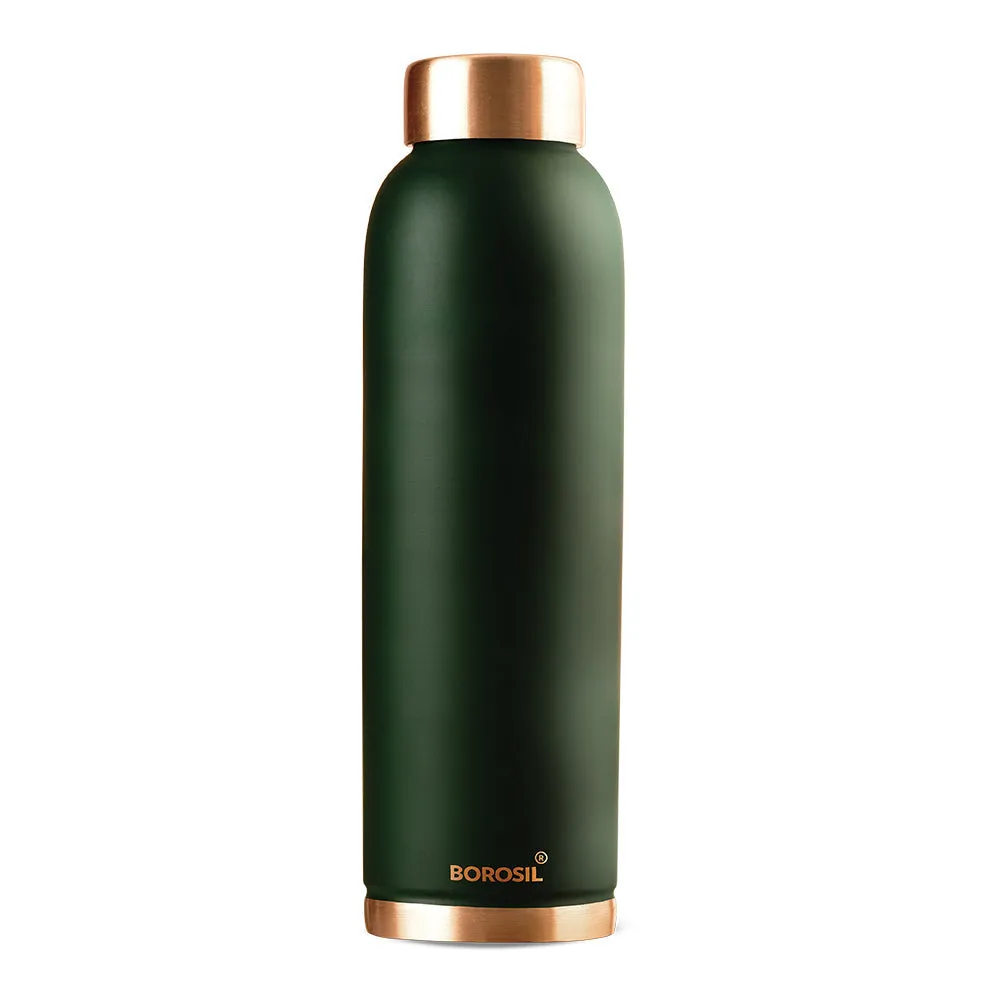 Borosil Eco Copper Bottle, Green - Personalise