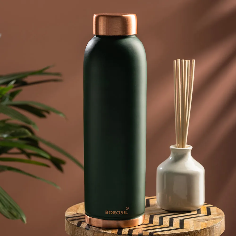 Borosil Eco Copper Bottle, Green - Personalise