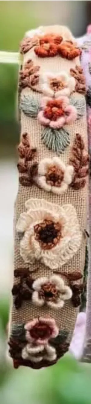 Claire 3D Embroidered Headband