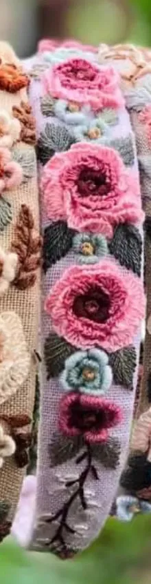 Claire 3D Embroidered Headband
