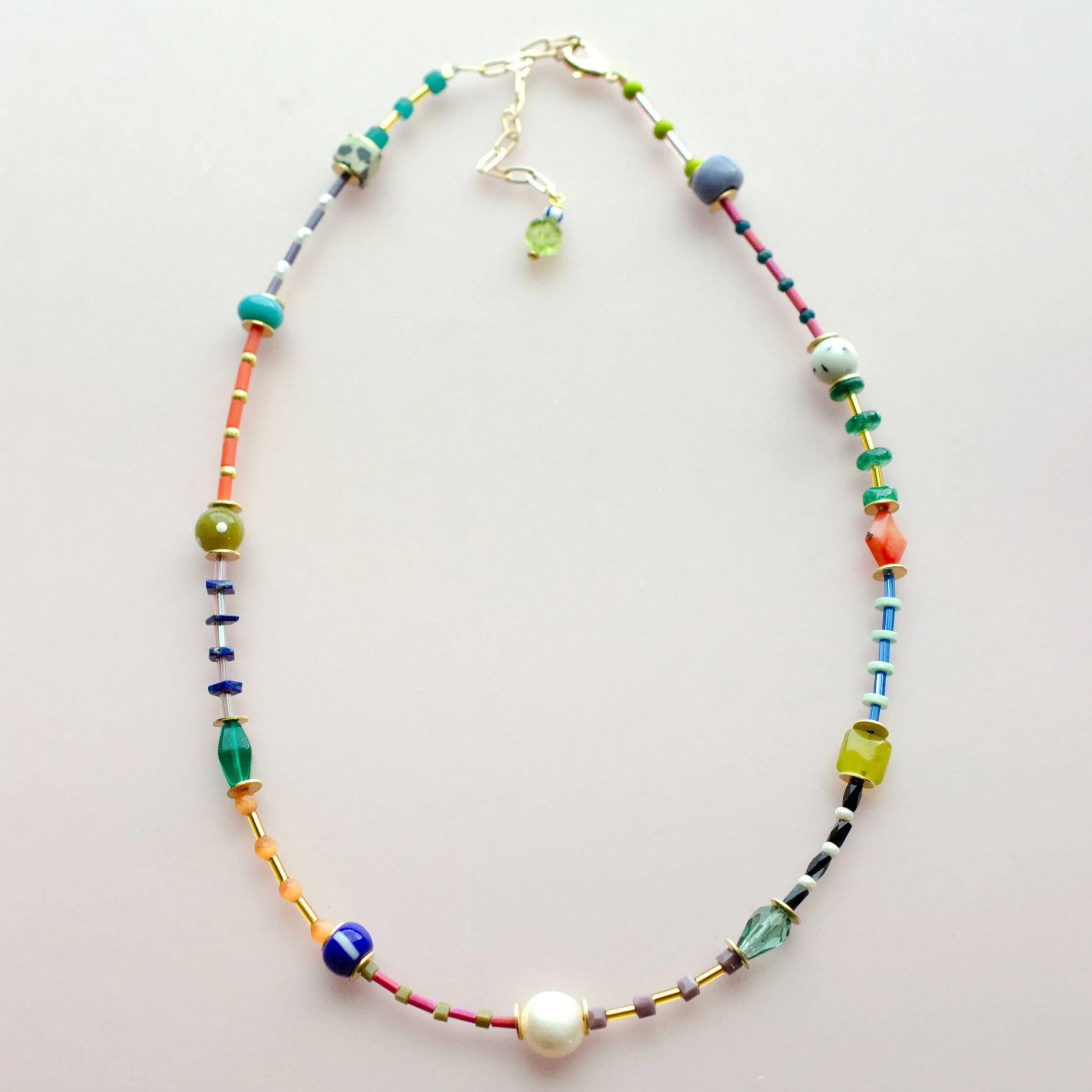 Colorful Beaded Necklace by Jill Makes