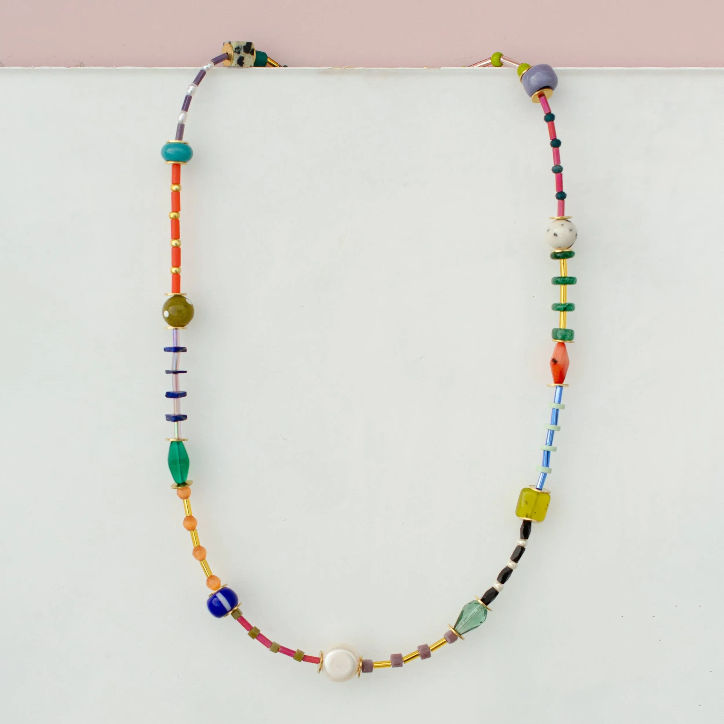 Colorful Beaded Necklace by Jill Makes