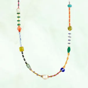 Colorful Beaded Necklace by Jill Makes