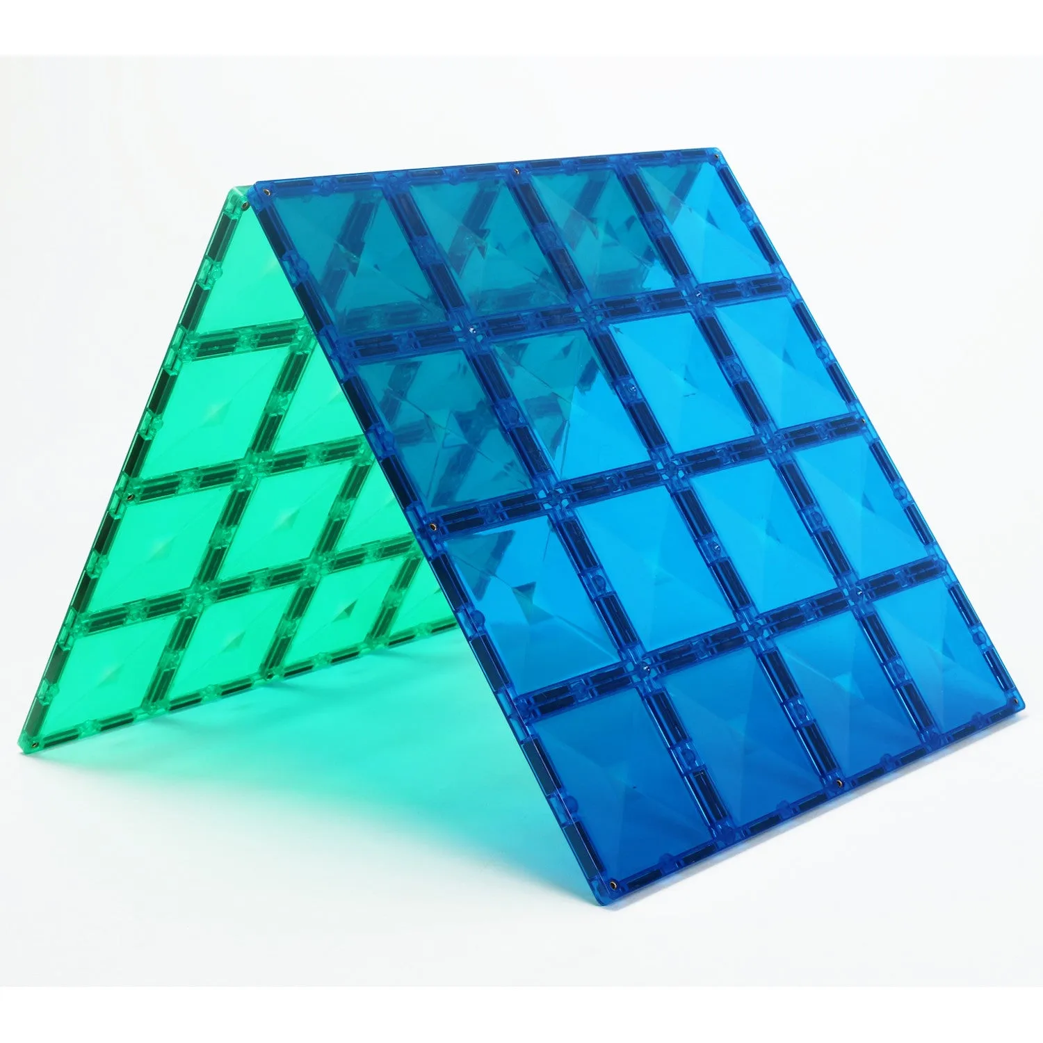 Connetix Tiles Base Plate Pack Blue Green 2 Piece