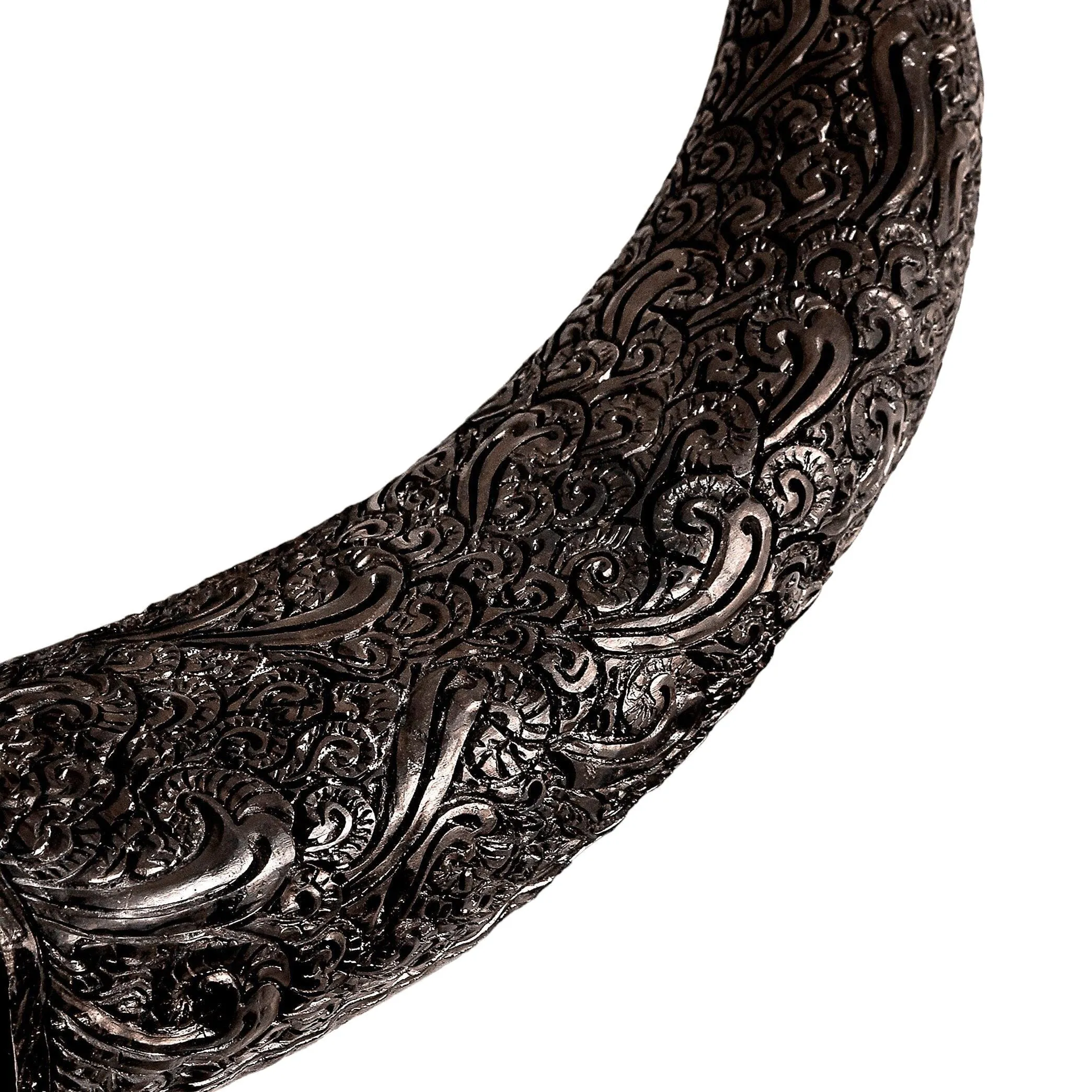 Cow Skull - Matte Black Storm
