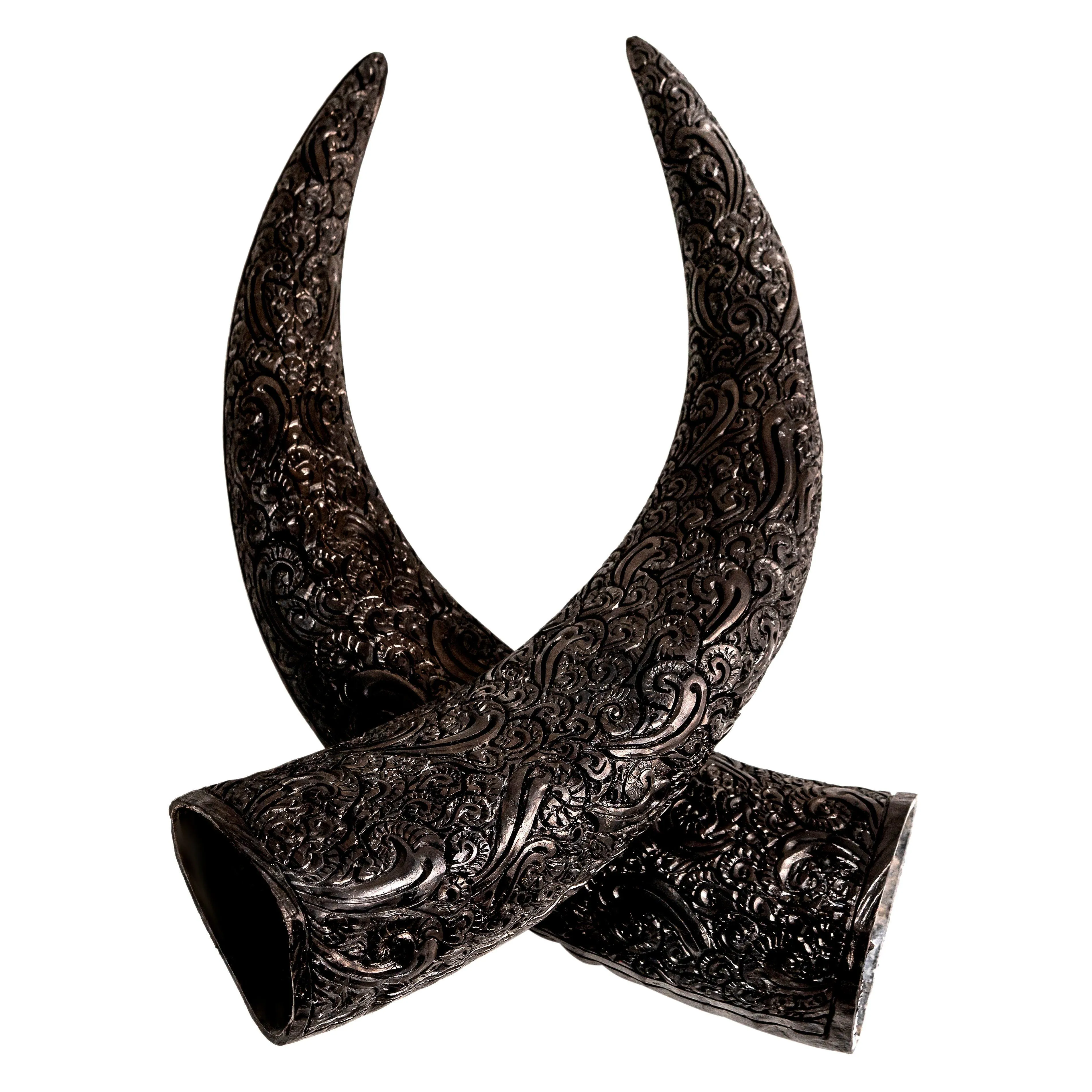 Cow Skull - Matte Black Storm