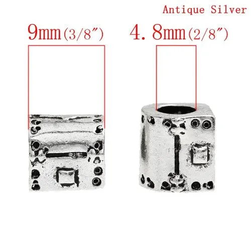 Design Treasure Chest European Bead Compatible for Most European Snake Chain Charm Bracelet