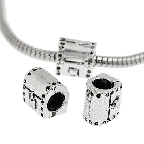 Design Treasure Chest European Bead Compatible for Most European Snake Chain Charm Bracelet