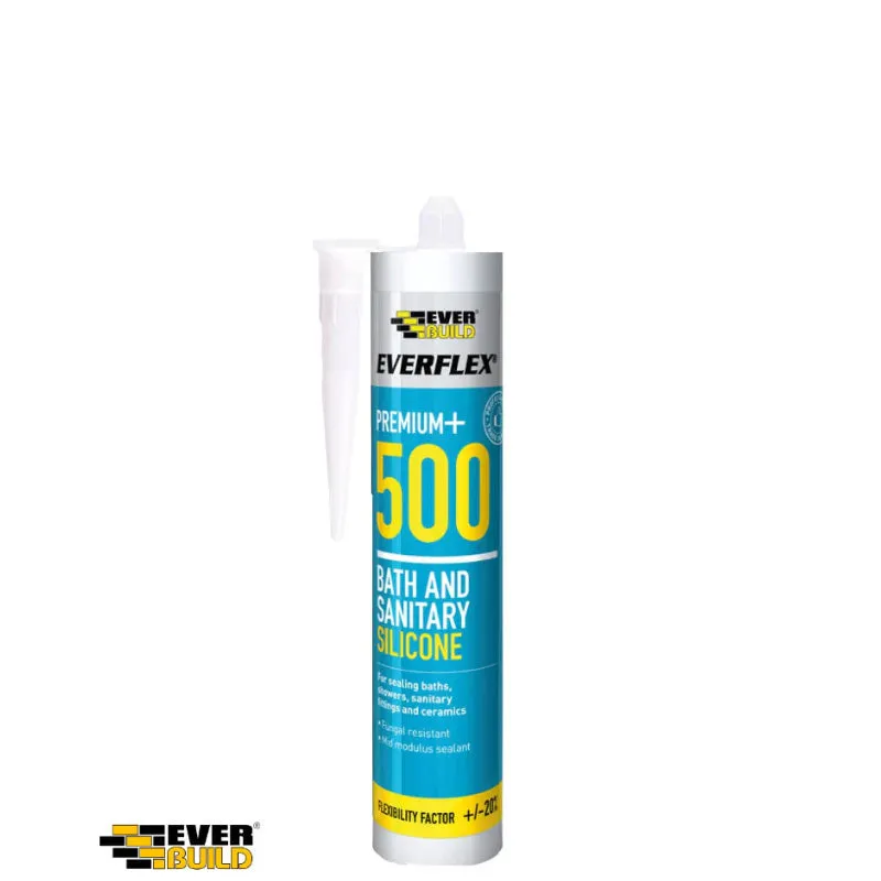 EVERBUILD Premium  500 Bath & Sanitary Silicone