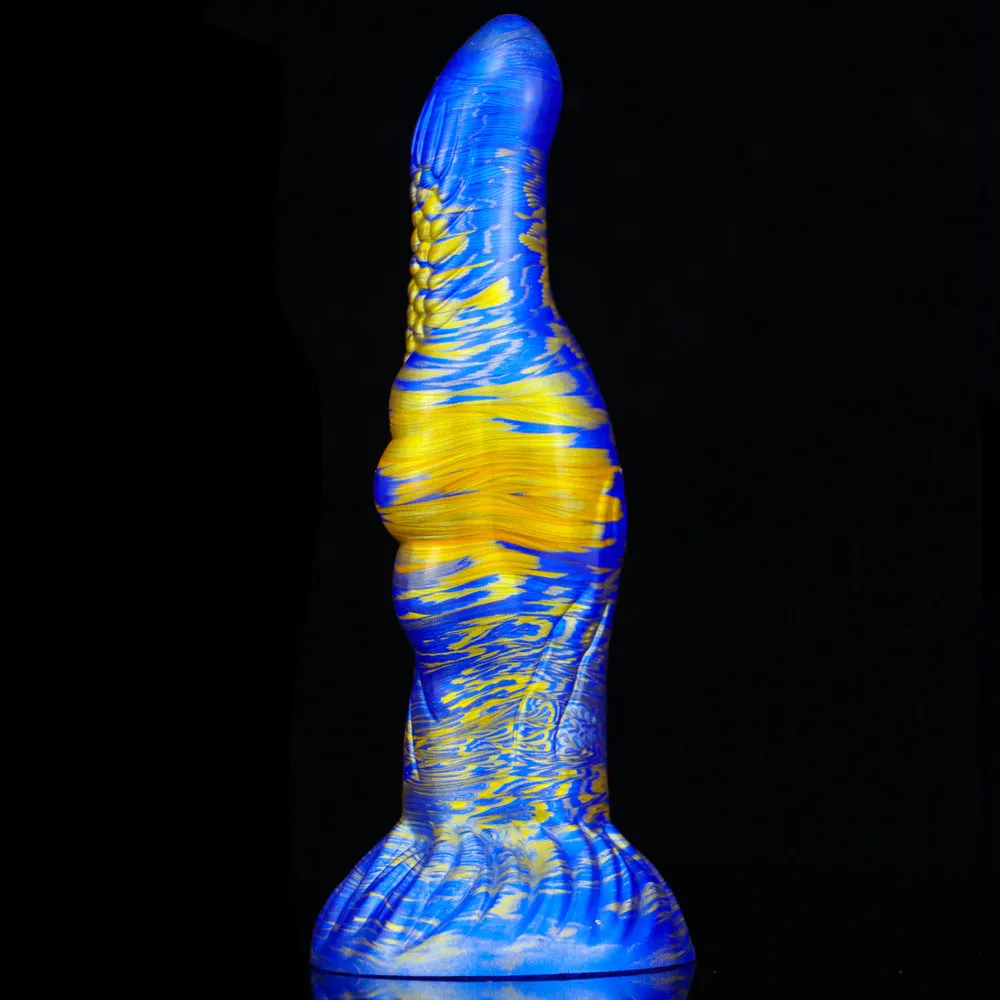 Exotic Anal Dildo Butt Plug - Fantasy Color-Mixing Silicone Monsterdildo Sex Toys for Women