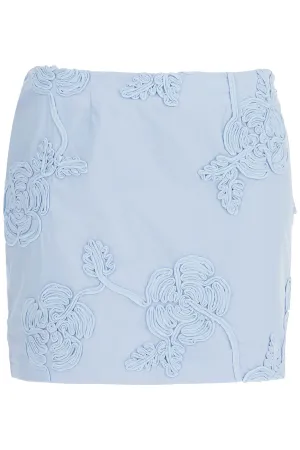Floral Embroidered Mini Skirt