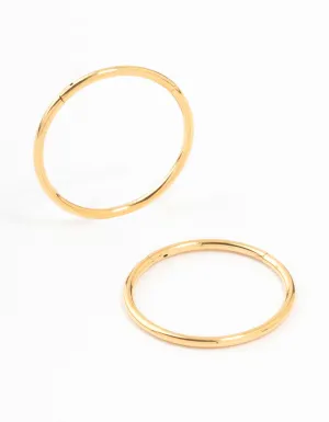 Gold Plated Surgical Steel Sleeper Earrings 14MM