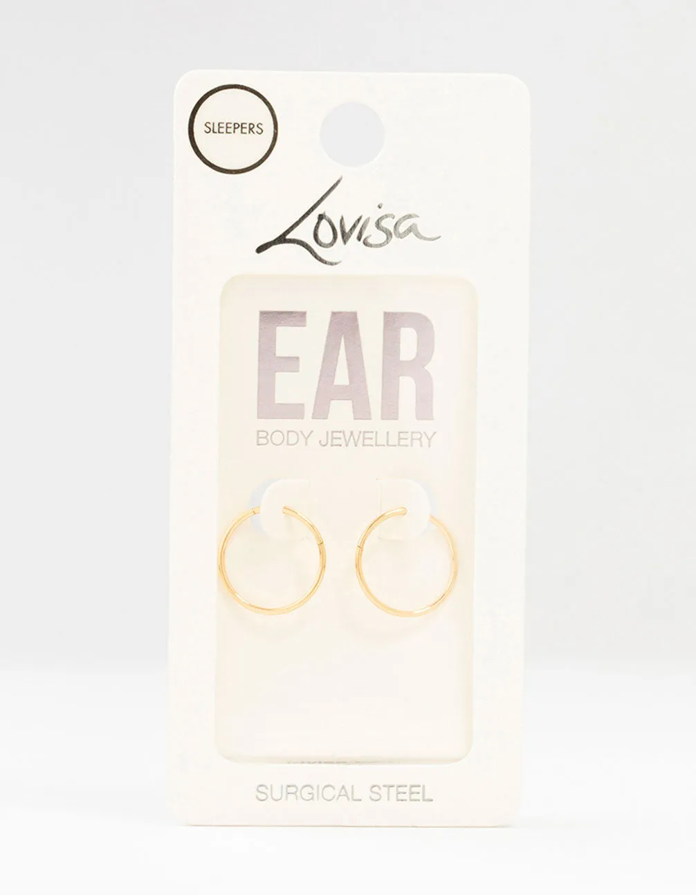 Gold Plated Surgical Steel Sleeper Earrings 14MM