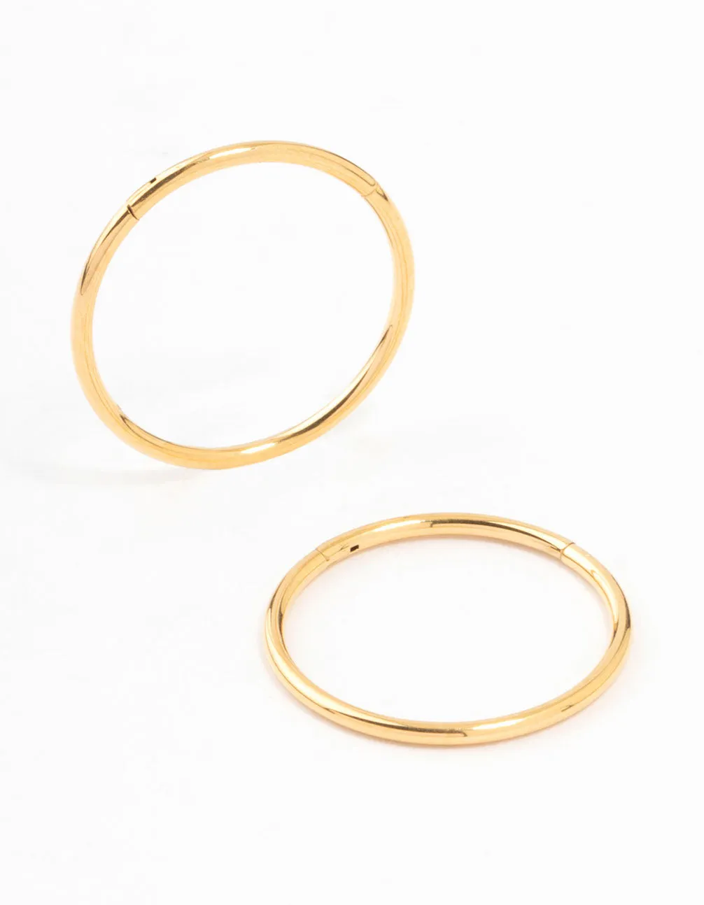 Gold Plated Surgical Steel Sleeper Earrings 14MM