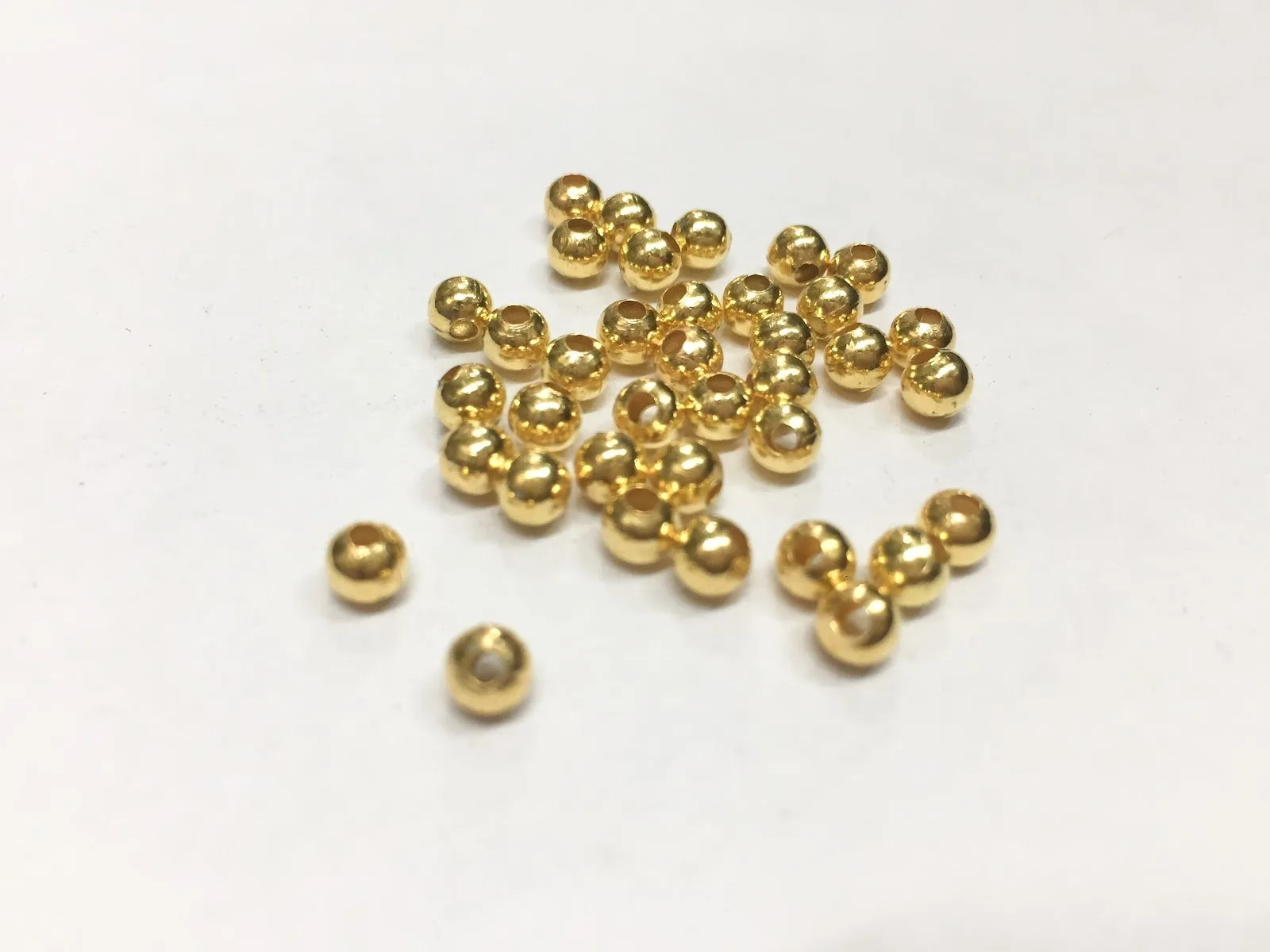 Golden Circular Metal Spacer Beads