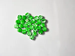 Green Cubical Designer Plastic Beads
