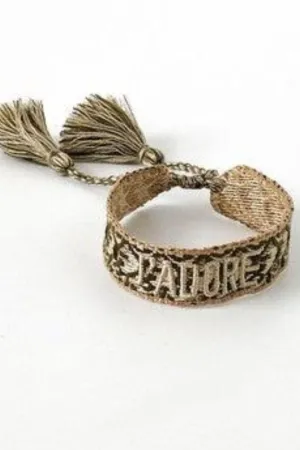 J'ADORE Adjustable Bracelet | Khaki/Natural Pattern