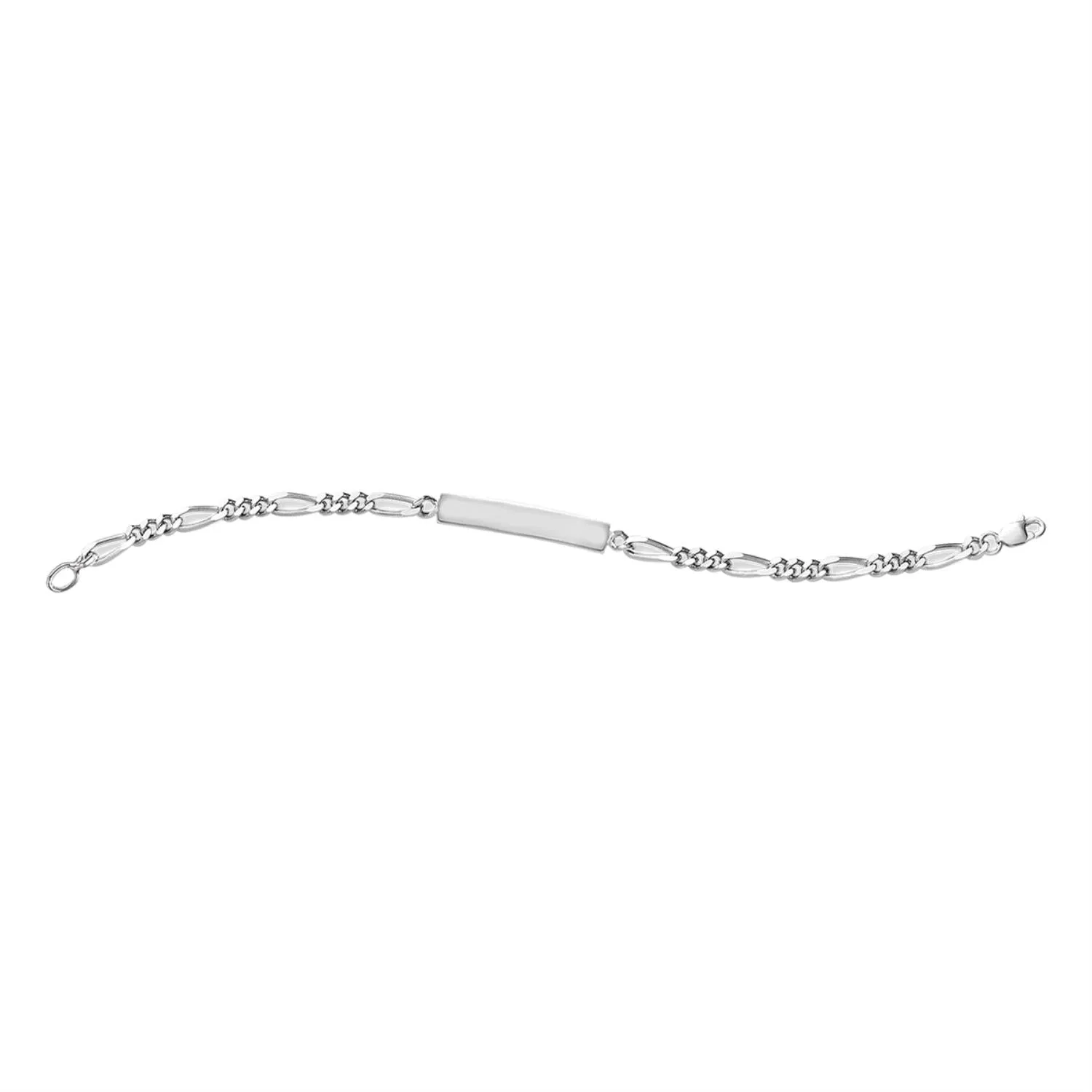 Kiddie Kraft Sterling Silver 6.25-inch Childrens ID Bracelet