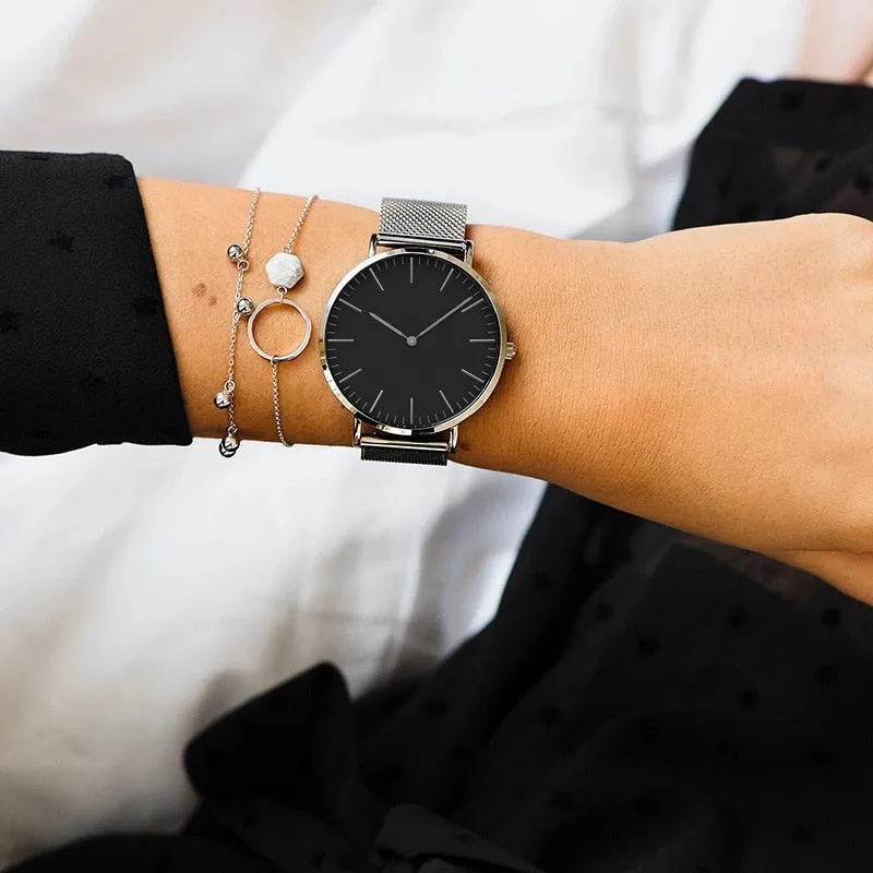 Ladies Casual Quartz Watch (Steel)