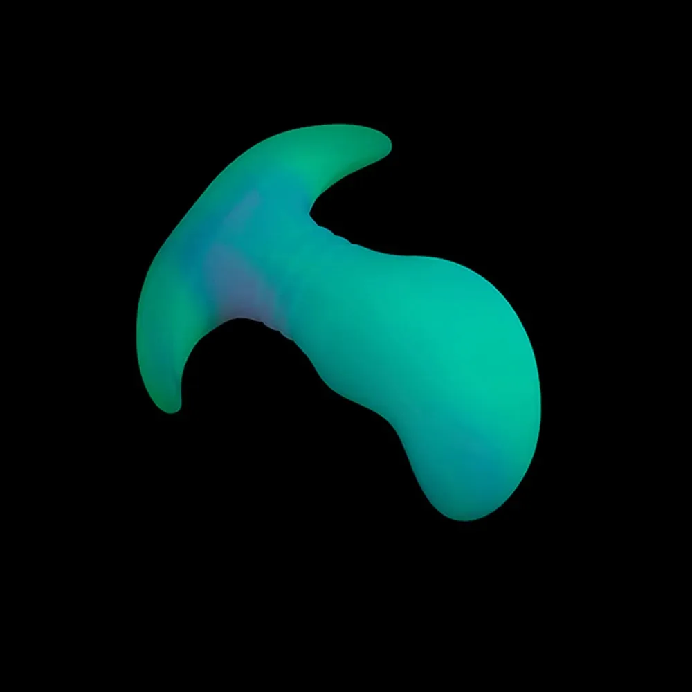 Luminous Silicone Butt Plug - Colorful Soft Anal Dildo Sex Toys for Women Men