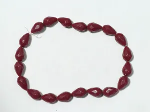 Maroon Designer Drop Plastic Beads - 16x10 mm