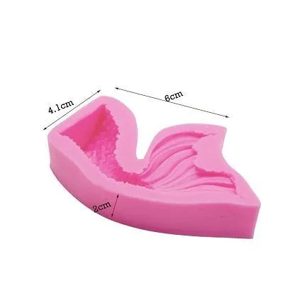 Mermaid Fish Curved Tail Silicone Fondant & Chocolate Mold Small