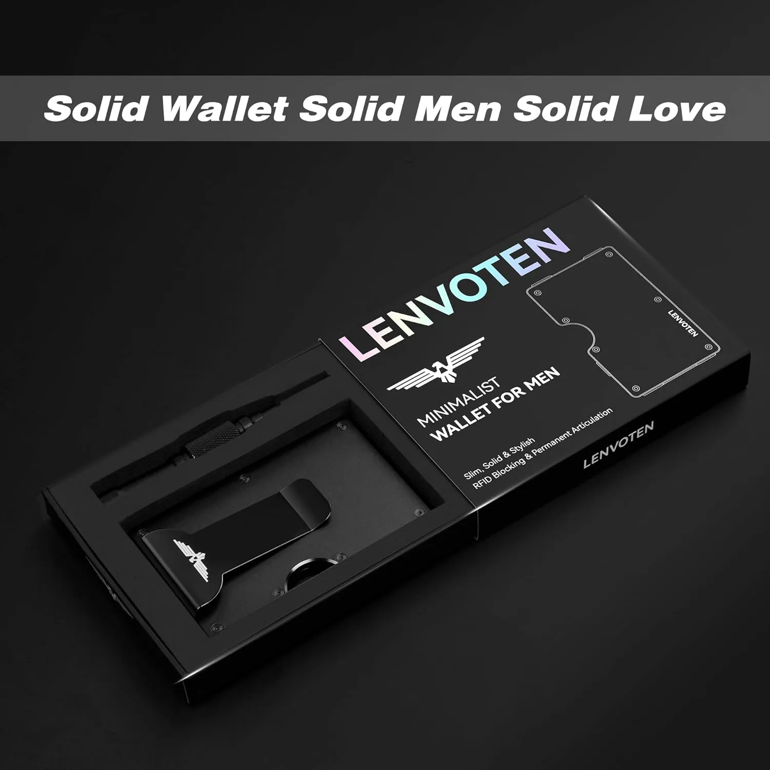 Minimalist Wallet for Men, Metal Wallet with Money Clip, Slim Compact Wallet, RFID Blocking Card Holder, Metal Aluminum Credit Card Holder, Holds up to 20 Cards
