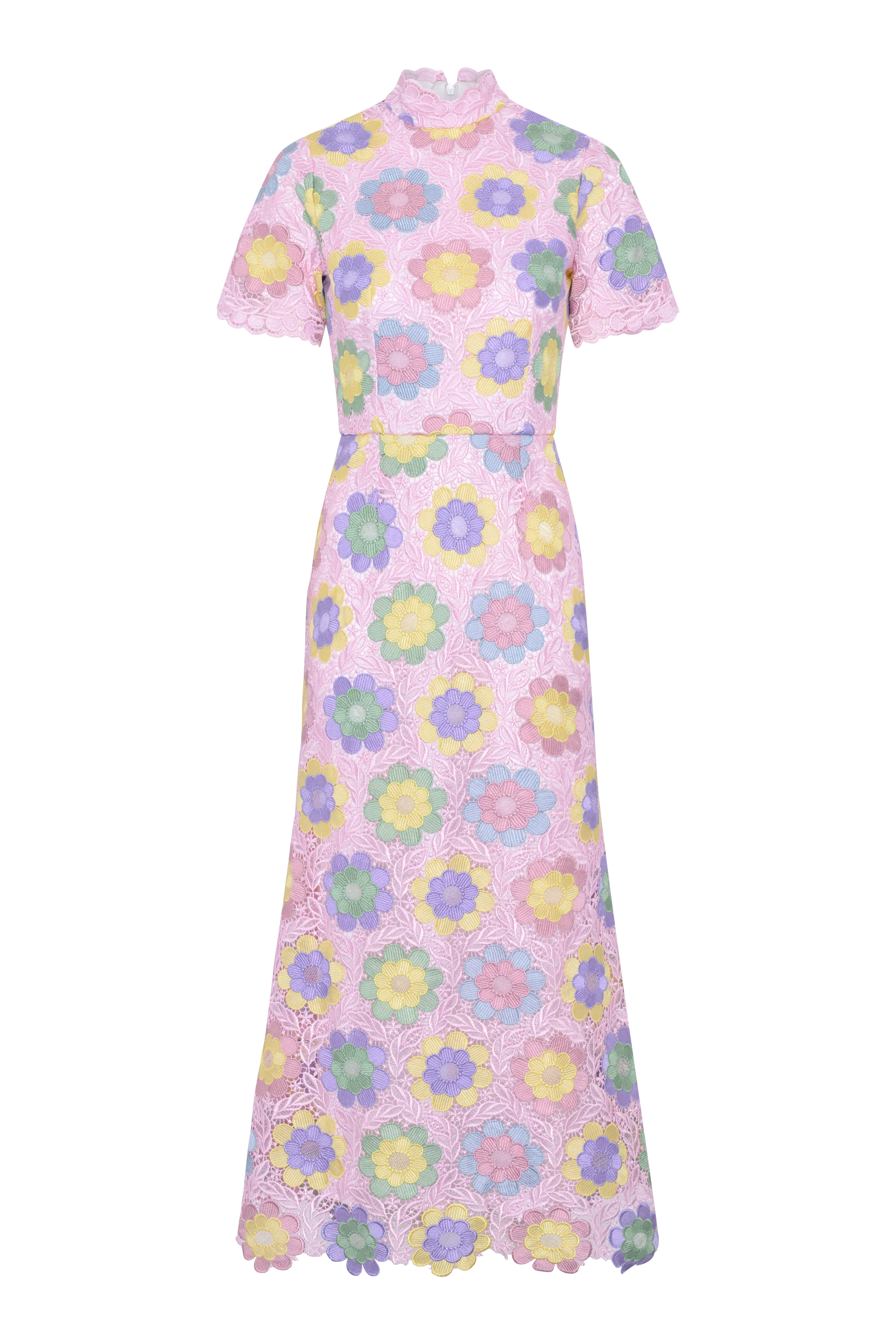 Minnie Pink Lace Midi Dress RENTAL