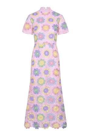 Minnie Pink Lace Midi Dress RENTAL
