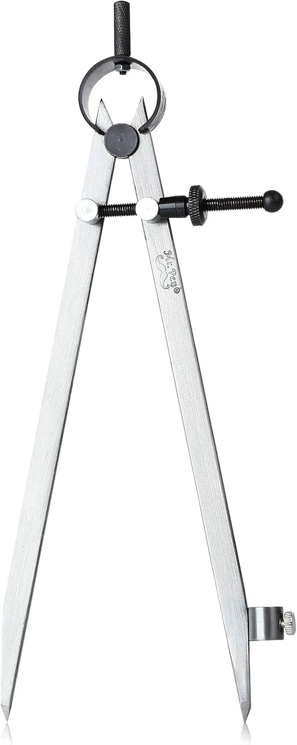 Mr. Pen- Professional Compass with Lock, 8 inch, Pencil Compass, Woodworking Compass, Compass for Geometry, Wing Divider, Compass Drawing, Drafting Compass, Carpenter Compass, Scribe Tool