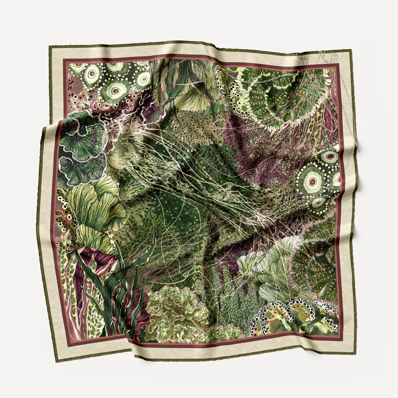 Oceanum Moss Silk Twill Scarf