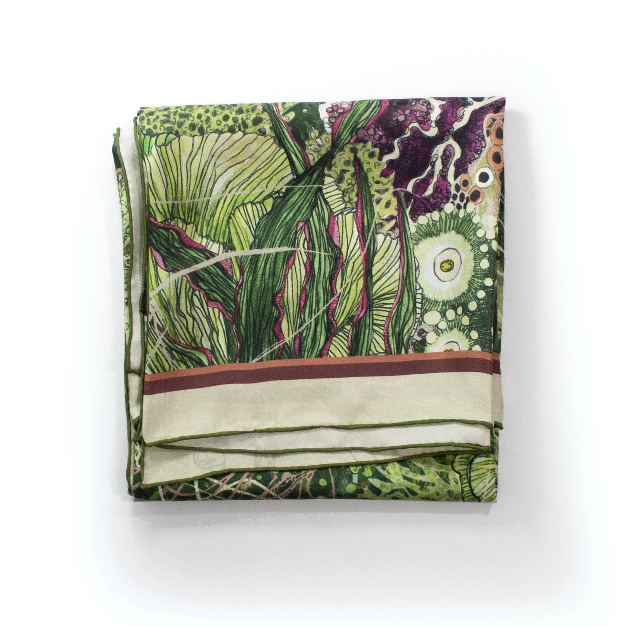 Oceanum Moss Silk Twill Scarf