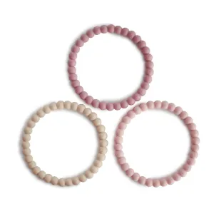 Pearl Teether Bracelet (Linen/Peony/Pale Pink)